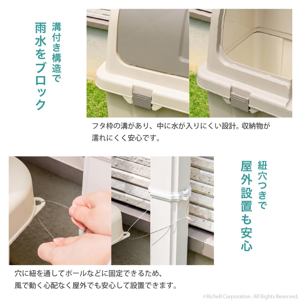 Amazon.co.jp: リッチェル(Richell) 分別ストッカー W220C ベージュ