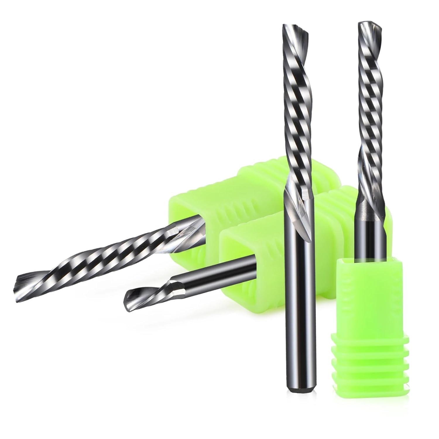 10pcs 3.175/4/5/6/8mm Left Spiral Milling Cutter Down Cut One Flute Router Bit CNC End Mill Milling Cutter(10Pcs 8x25x60L)