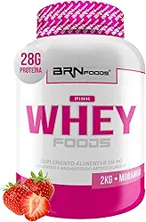 Pink Whey Protein Foods 2kg Morango- BRN Foods