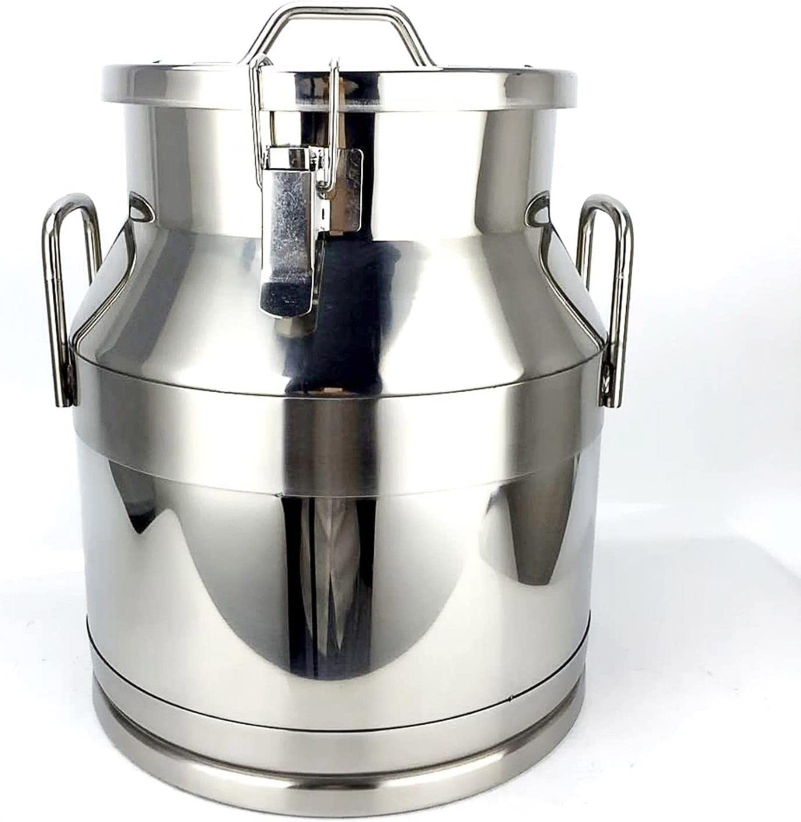 WOTZOV Heavy Duty Farm Milk Can With Sealed Lid, 304 Stainless Steel Wine Pail Dairy Pot Bucket Milk Transport Barrels Tote Jug Water Bottle Tea Canister For Liquid Storage,55L，55L