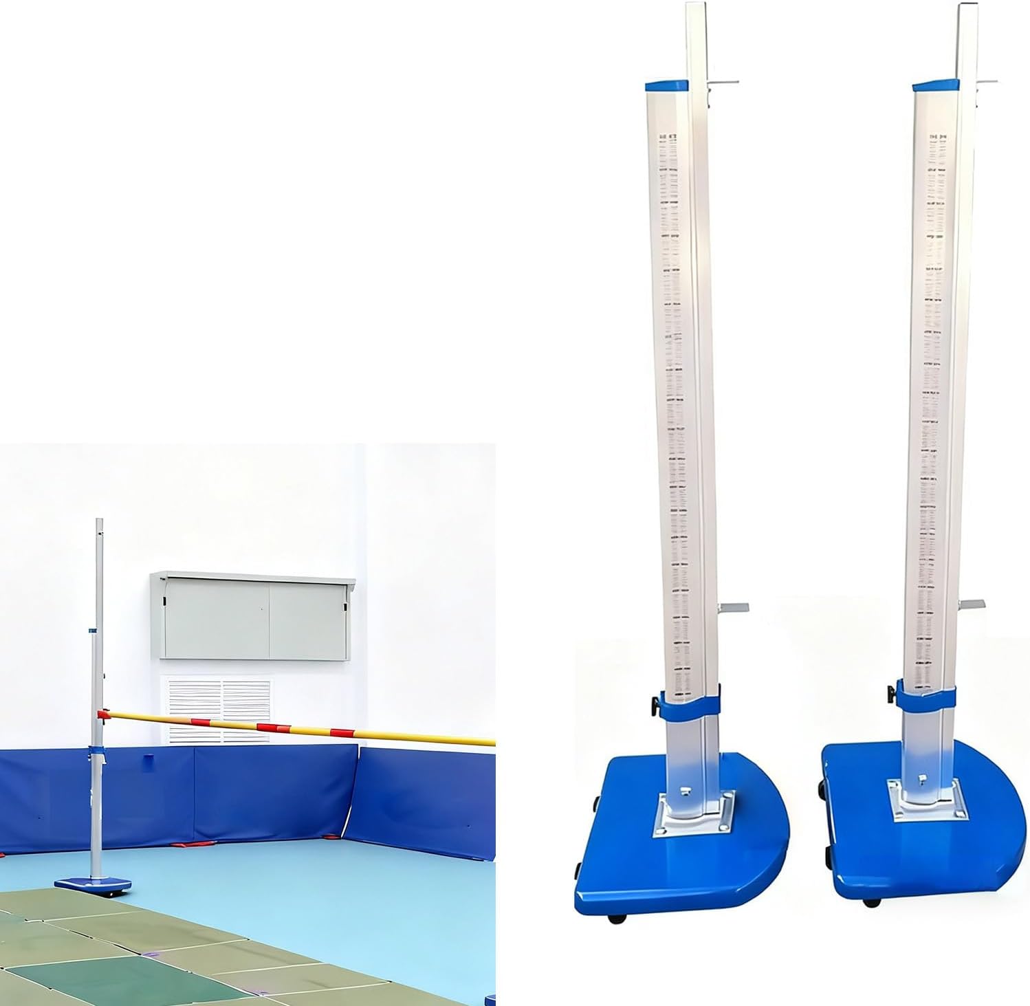 Competition High Jump Stand, Track Field Training Equipment for Jump, Lightweight with Steel Base, 1.6ft - 8.5ft Adjustable Height for School Use