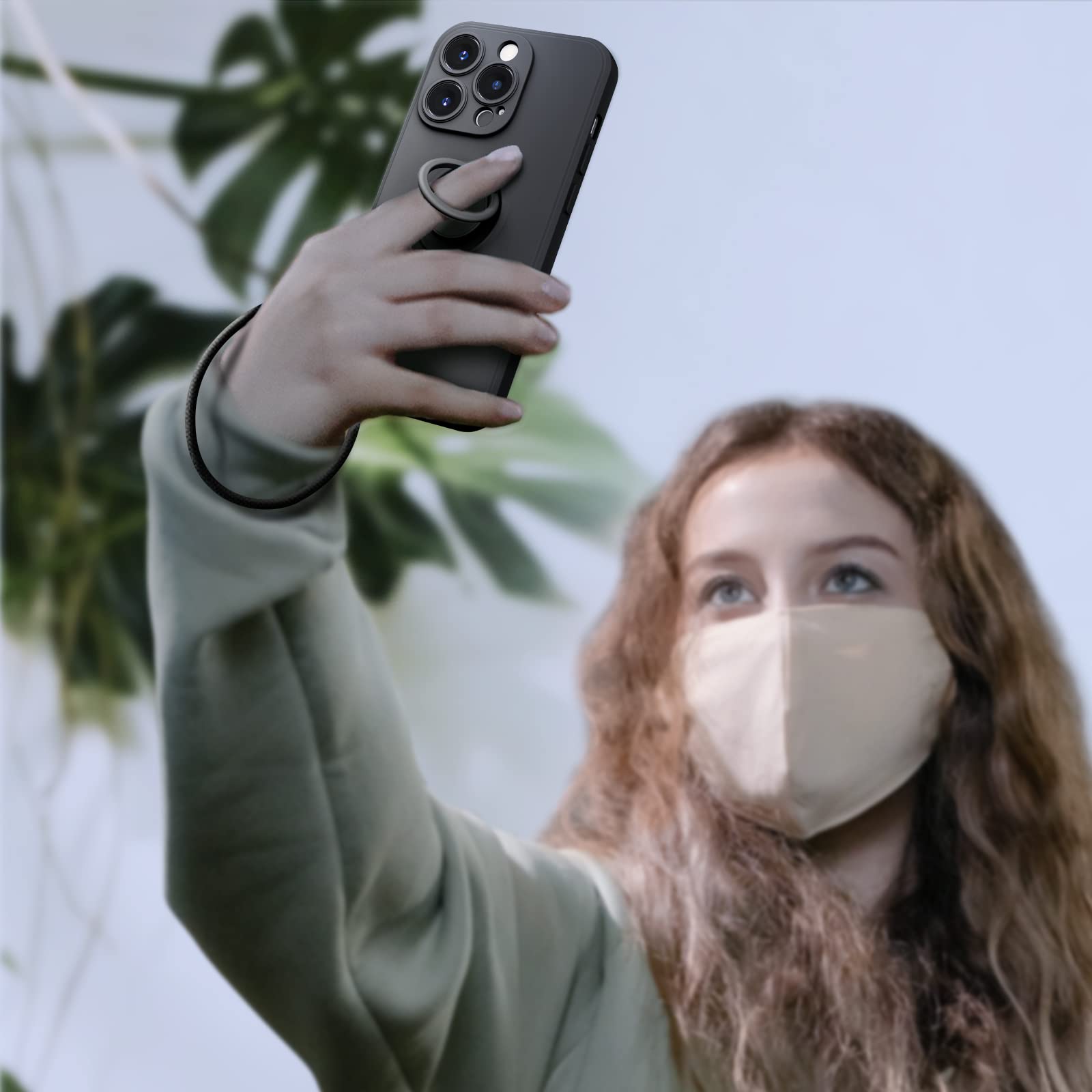 Pcgaga Hülle Für IPhone 14 – Mit Kameraschutz, Displayschutzfolie, Ringständer & Handschlaufe, Blau