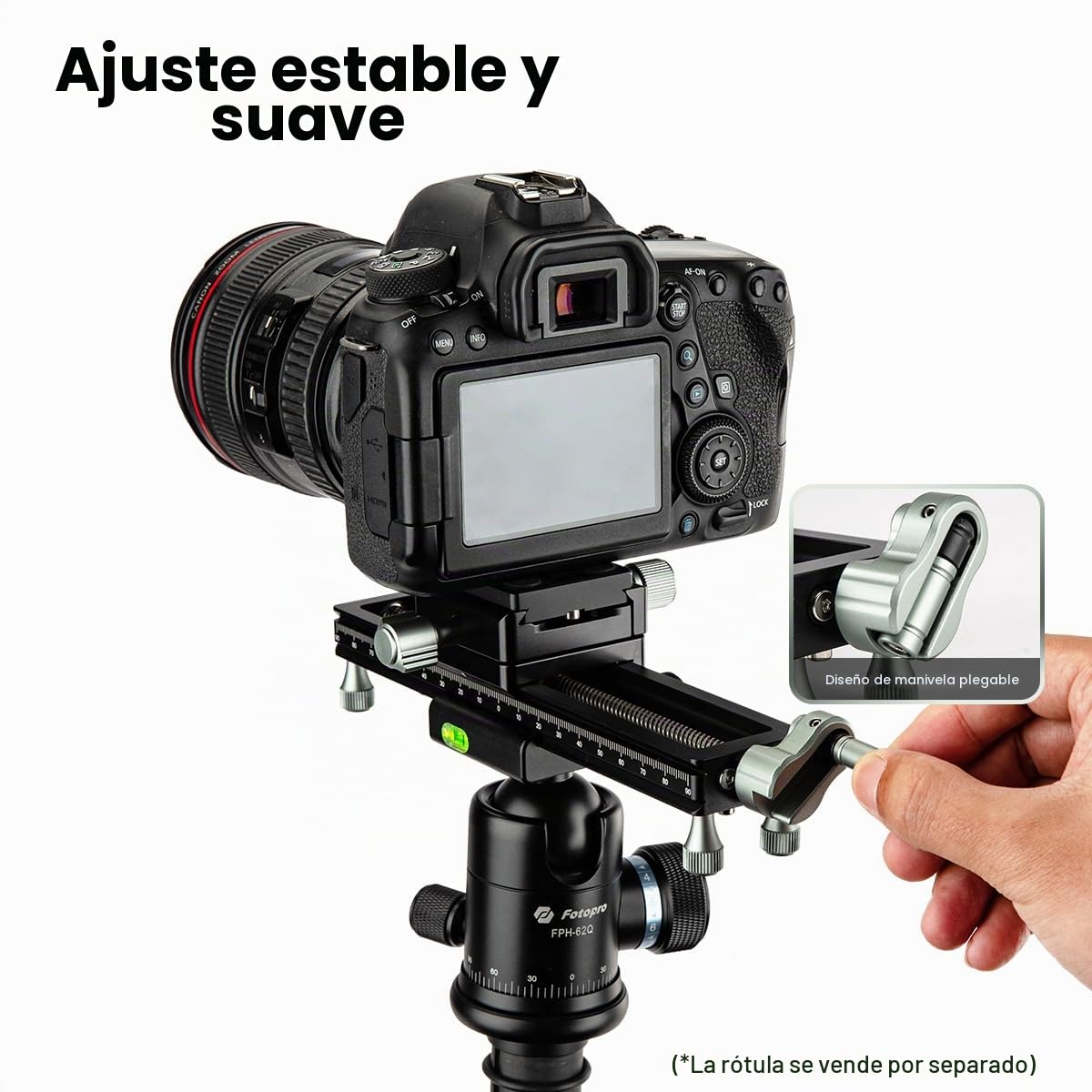Fotopro Deslizador de Riel de Enfoque Macro para fotografía Macro de Primeros Planos con Placa de liberación rápida de aleación de Aluminio Universal Camera Slider for DSLR Camera Camcorder