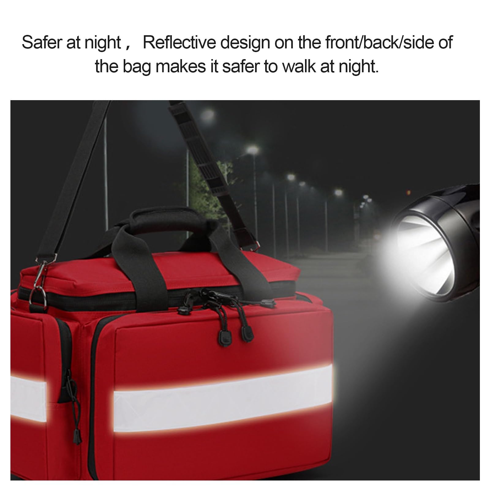 Tragbare Medizinische Tasche For Ambulante Besuche,Notfallset Mit Großem Fassungsvermögen,Medikamentenflaschen-Organizer,Wasserdicht,For Notfälle Im Freien,Zu Hause(Navy blue)