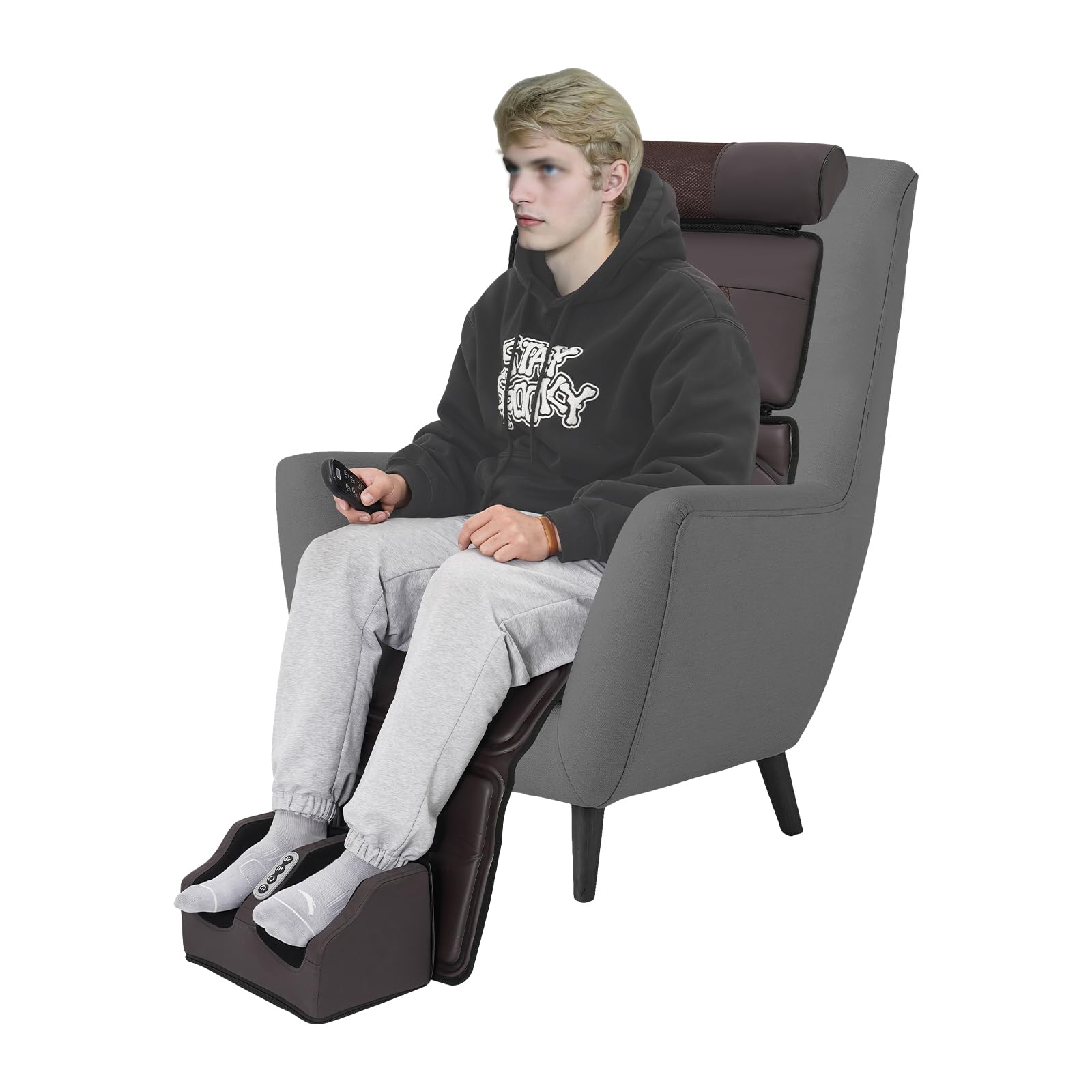 Massagesitzauflage, 36W Massageauflage 130x60cm Ganzkörpermassagematte, Massagematte, Massagekissen mit Fußmassagegerät Kann auf einem Sofa, Sessel, Bürostuhl oder Esszimmerstuhl