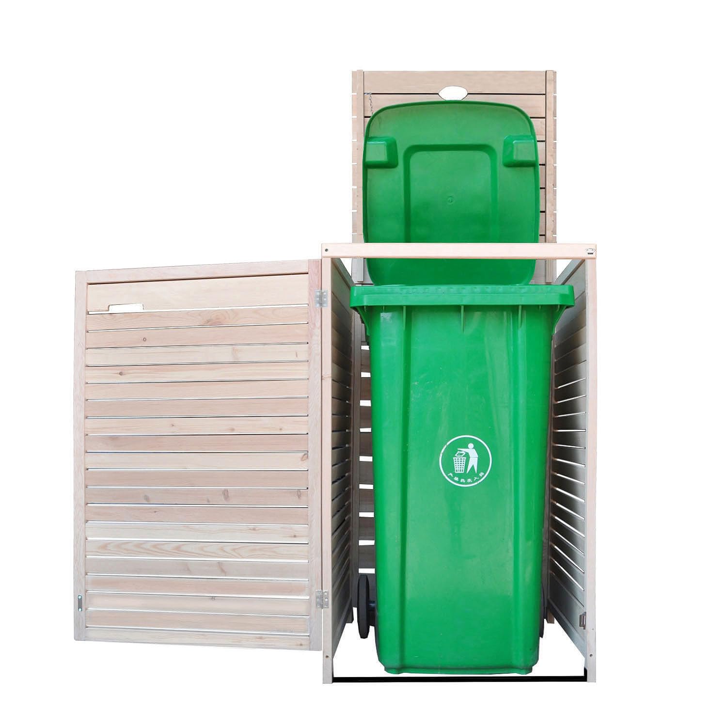 Kieferholz Mülltonnenverkleidung Mülltonnenbox 240L Adria24 - Holzbox Für 1 Tonne, Anthrazit Garten Mülltonnenschutz