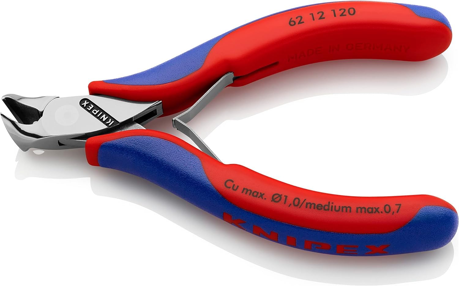 KNIPEX Tronchese per elettronica con taglienti inclinati con impugnature multicomponente 120 mm, 62 12 120