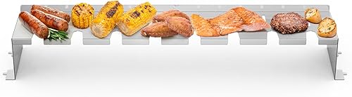 Miniatura 7 de Onlyfire - Estante de calentamiento de acero inoxidable, soporte para patas de pollo, parrilla de barbacoa para parrillas de gas Weber Spirit serie