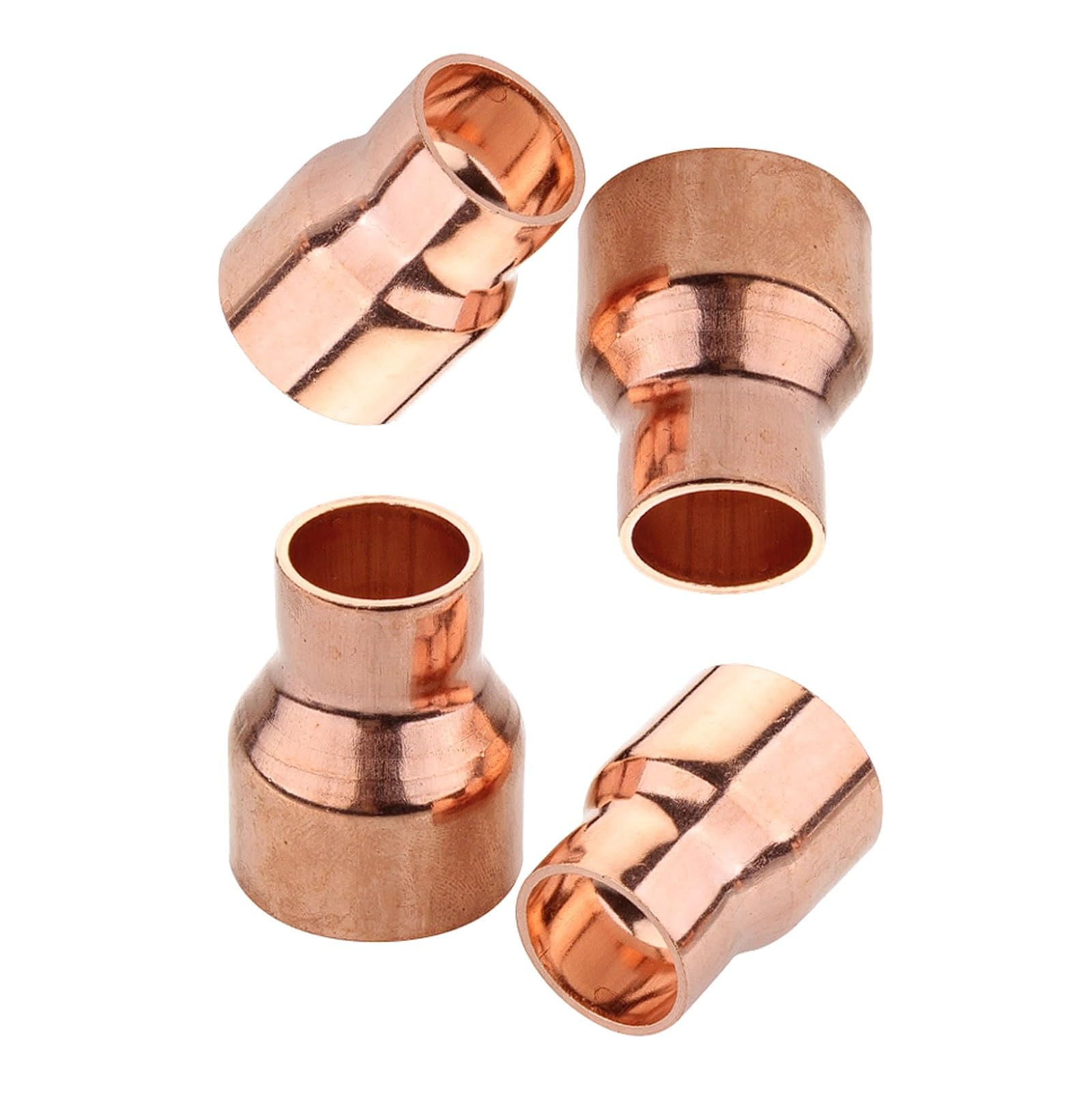 Lot de 4 raccords réducteurs en cuivre, réducteur de diamètre
