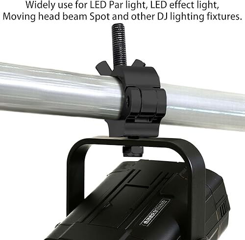 Vista 26 de Lighting Truss - Abrazaderas de acoplador giratorio para luces, abrazadera O de doble cabezal de liberación rápida, abrazadera de tubo giratorio