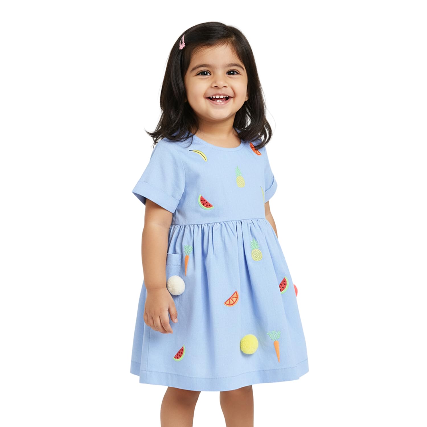 Nautinati Baby Girls Trendy Fit & Flare Frock with Styled Sleeves | Age 0-3 Years - Review, Price and Buying Guide
