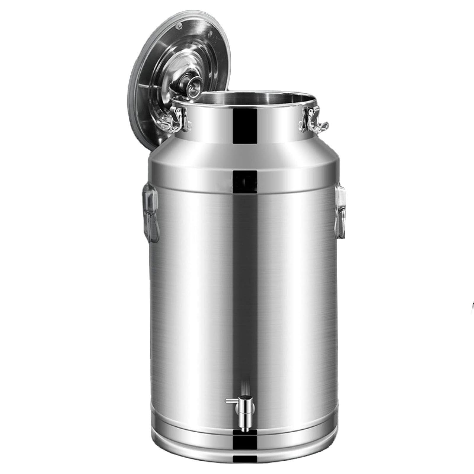 Transportbehälter aus Edelstahl 304,Versiegelte Lebensmittelbehälter,Müslidose Weineimer mit Zapfhahn und versiegeltem Deckel Für die Lagerung und den Transport von Flüssigkeiten(20L)