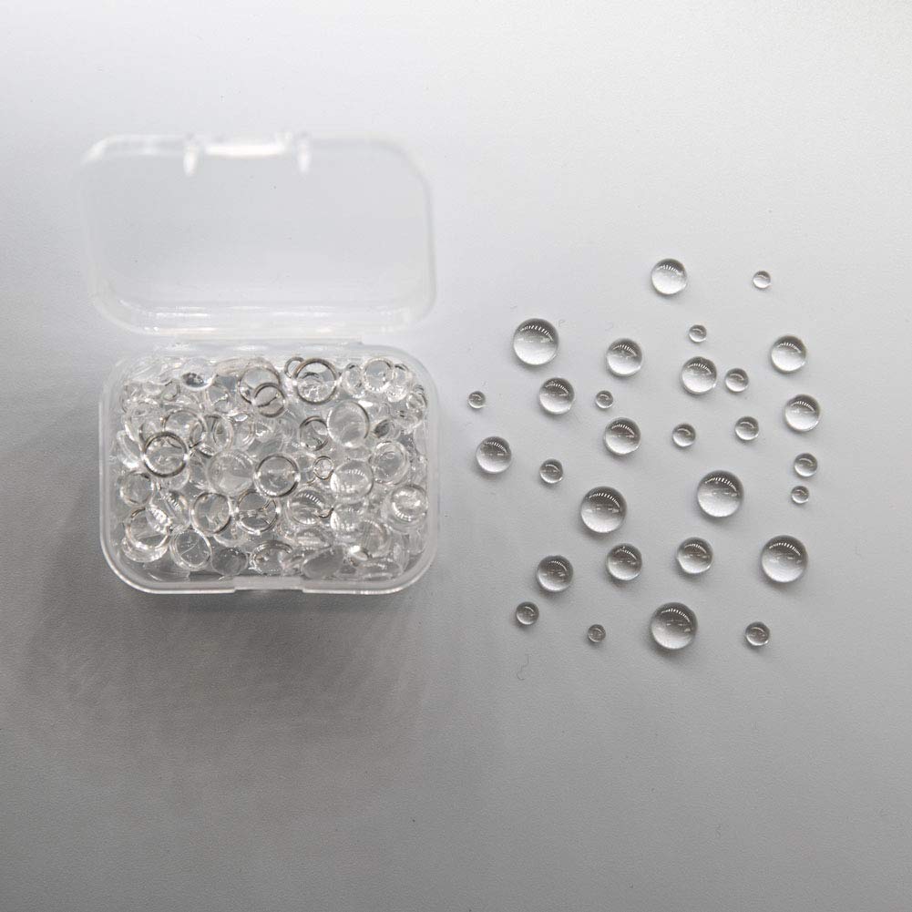 Yuntrip Silver Simulation Dewdrops For Card Making, 200Pcs Resin Dewdrop Waterdrop Assorted Kit Metal Cutting Dies And Stamps Diy Scrapbooking Embossing Crafting, Jewelry Making Accessory