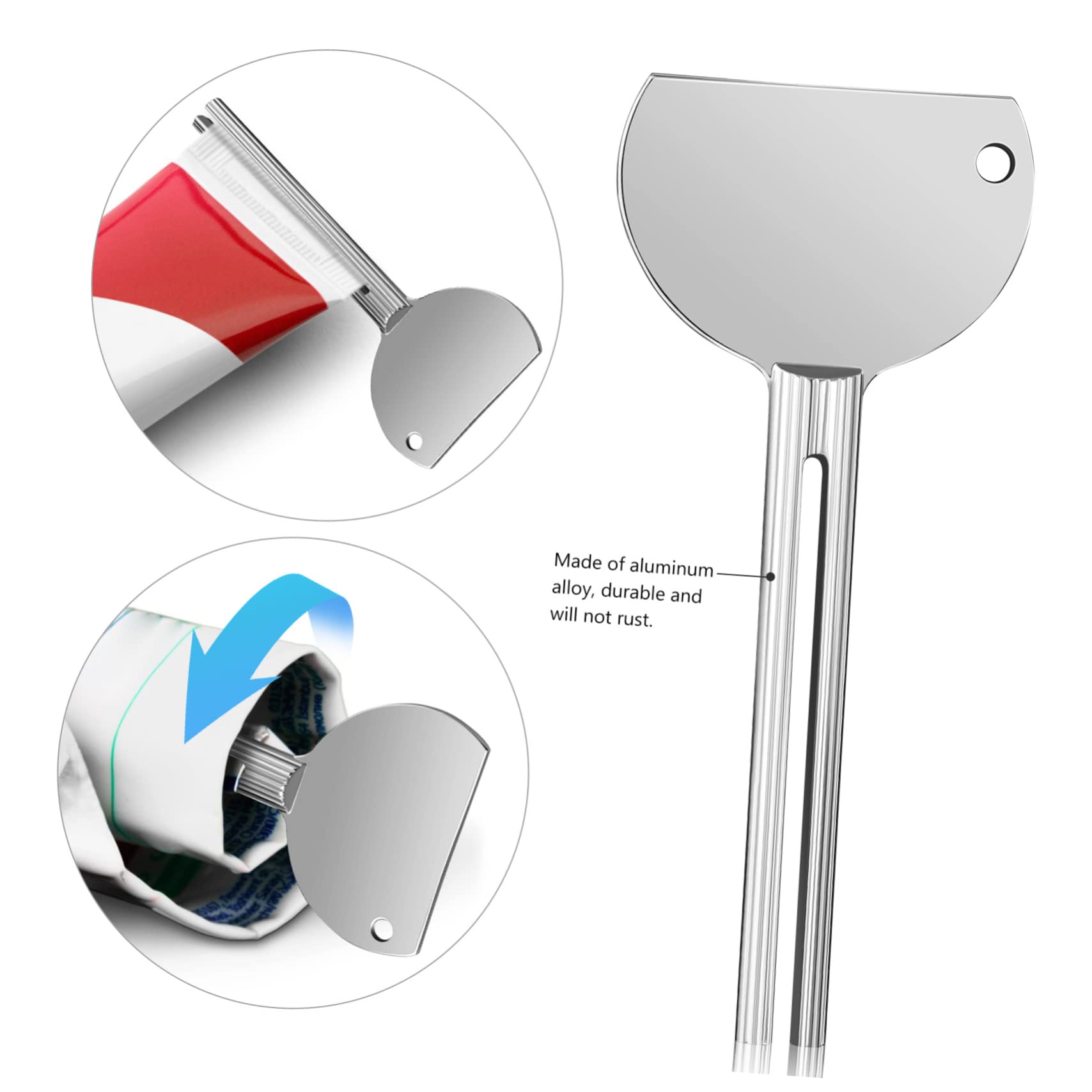CLISPEED Manual Toothpaste Tube Squeezer Metal Tube Squeezer Salon Supplies Pigment Paste Clip Life Helper