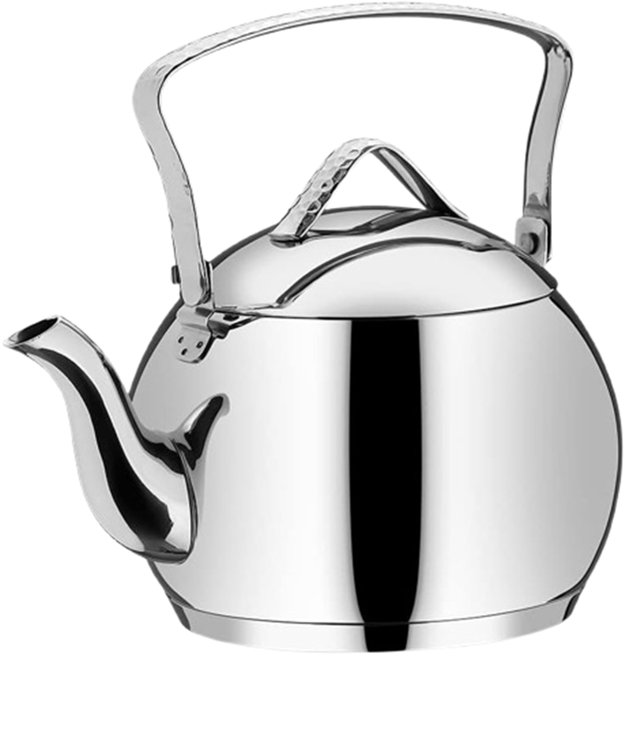 Korkmaz Tombik Capsulated Tea Kettle 2L | Tri-Ply Bottom Stainless Steel Tea Kettle | Silver - KA093