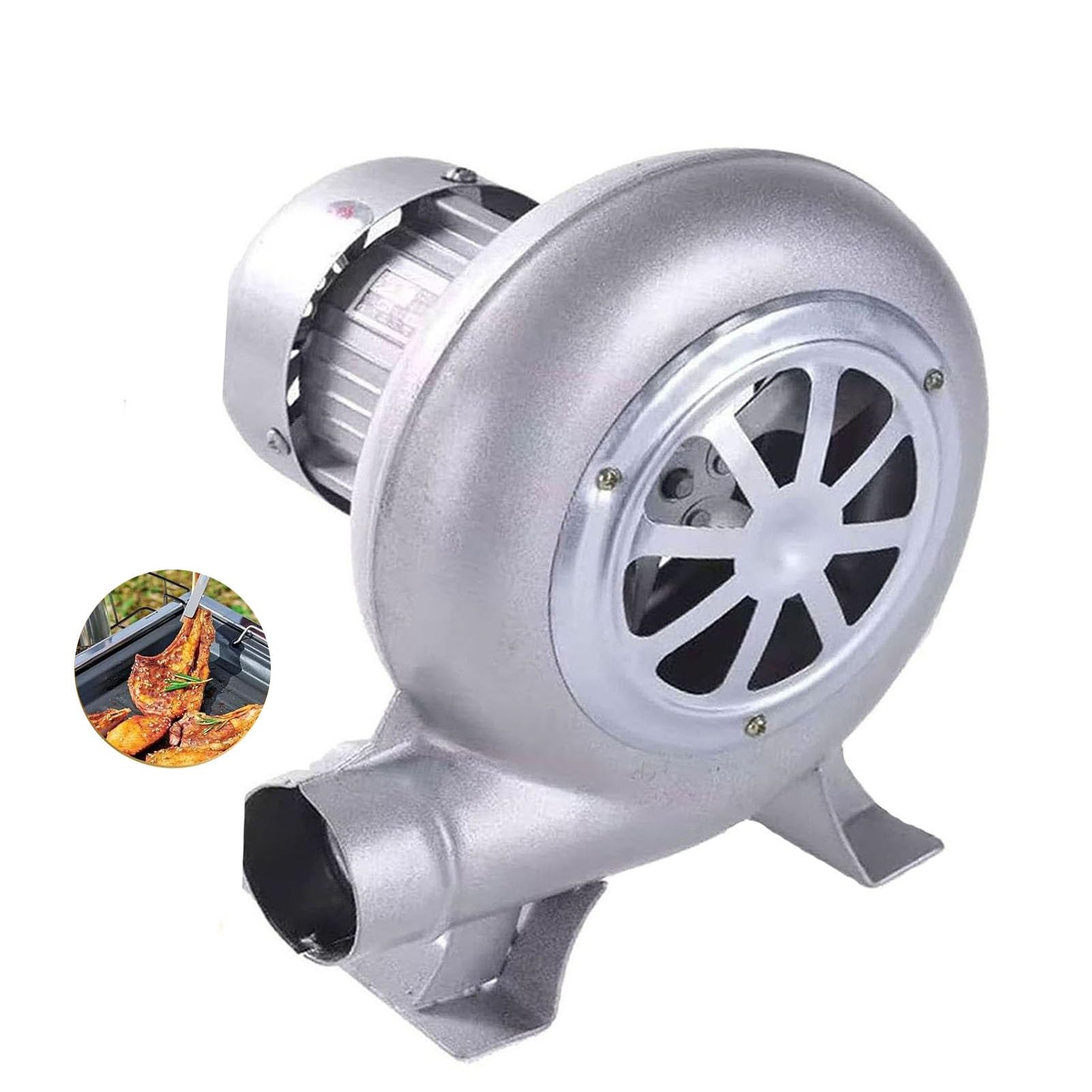 Soplador De Aire Eléctrico Centrífugo - Turbina Soplador De Castillos Hinchables, Parrilla del Encendedor del Carbón De La Fan, Excitador De Llama De Arranque De Fuego De Parrilla(60W)