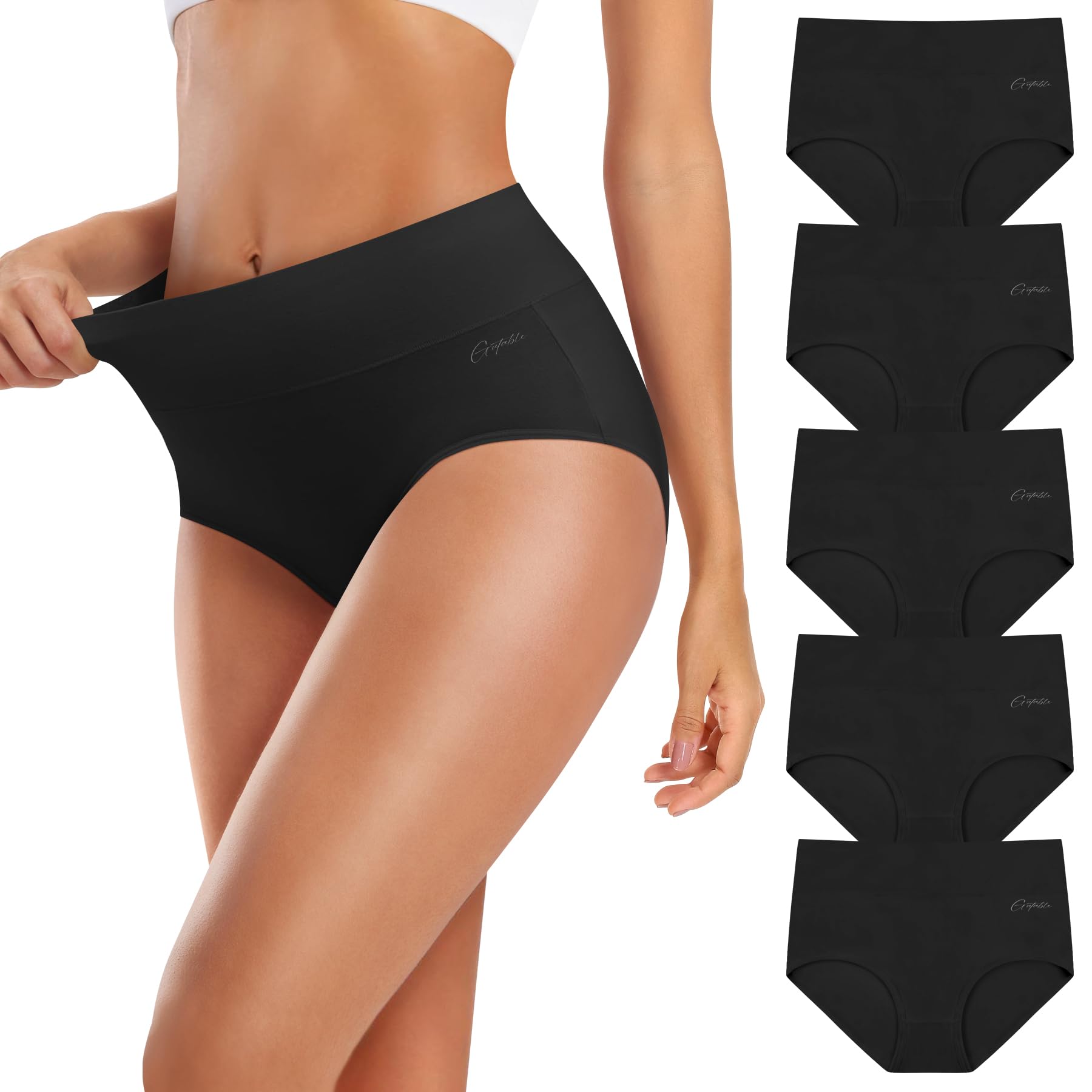 FALARY Unterhosen Damen Hohe Taille,Baumwolle Atmungsaktiv Slips Mehrpack | Stretch & Weiche Taillenslip, Panties für Frauen Baumwollslip (Gr.S-3XL)