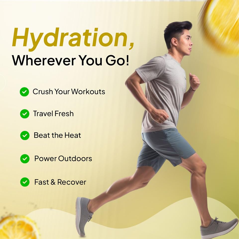 Image of Miduty Electrolyte Tablets - Sugar-Free - No Maltodextrin & Artificial Colors - Natural Lemon Flavor - Stevia - Instant Hydration & Energy - 20 Effervescent Tablets