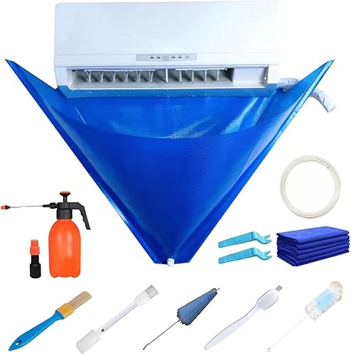 Miniatura 4 de Accesorios Kit de limpieza de aire acondicionado para 37-45 pulgadas 12 unids impermeable montado en la pared aire acondicionado bolsa con drenaje