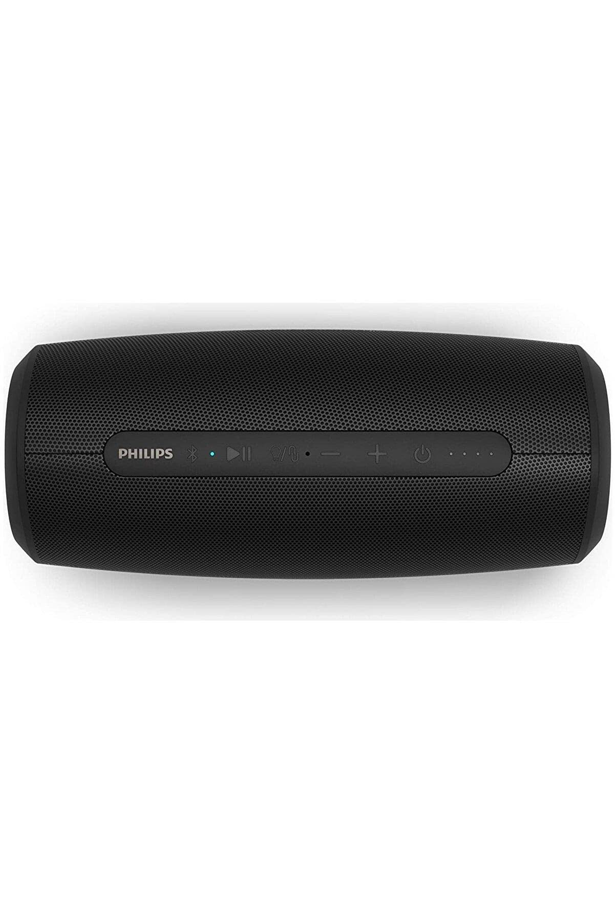 Philips S6305/00 głośnik Bluetooth z funkcją Power Bank (Bluetooth 5.0, wodoodporny, czas pracy 20 godzin, 2 pasywne promienniki basowe, USB, wielokolorowe diody LED), czarny – model 2020/2021