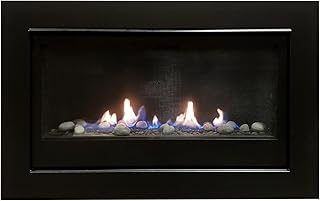 12 Gas Fireplace Ideas for Living Rooms with Cozy Style 53 Gas Fireplace - Lamego Modern Design, 30000 BTU/h, Wall Mount, Safety Sh...
