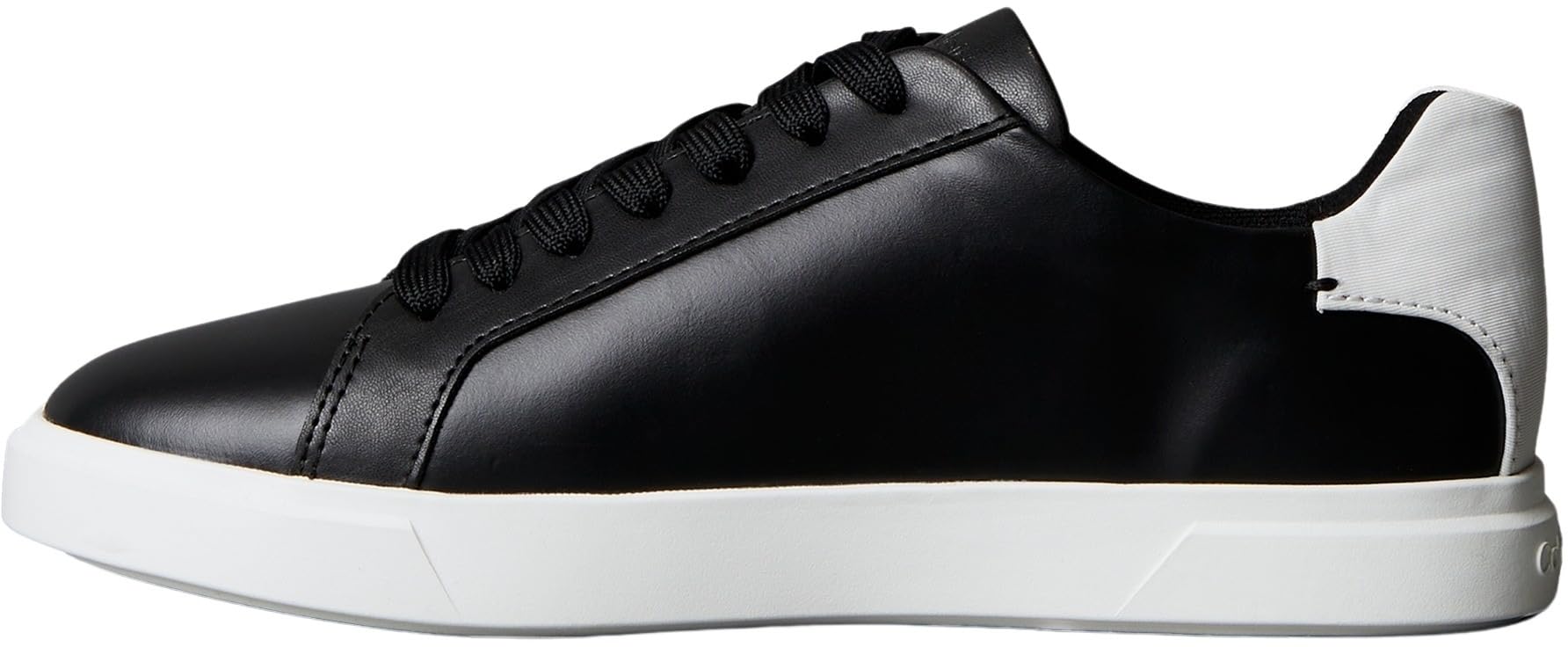 Calvin Klein Women's Low PRO Cup Laceup LTH Moire HW0HW02845 Low Top, Black (Black/Bright White), 4