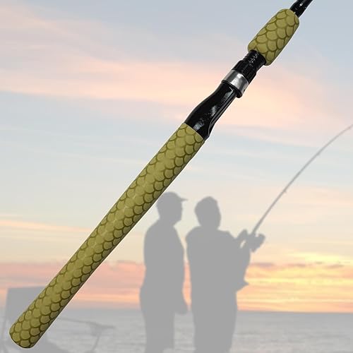 Varilla retráctil con patrón de escamas de peces para hockey, béisbol, fácil de instalar, de larga duración (1.378 in de diámetro x 5.2 ft de largo,