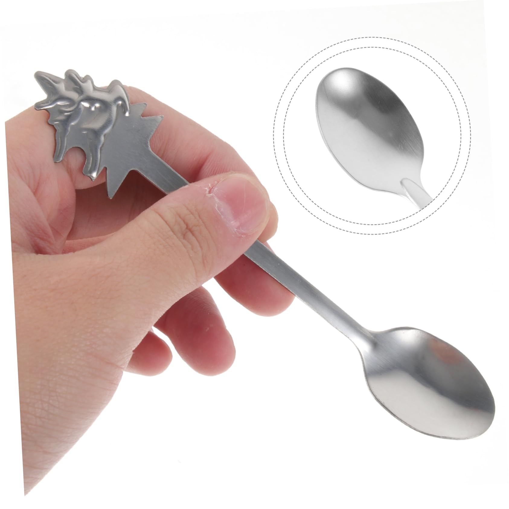 TOPBATHY 8 Pcs Christmas Spoon Christmas Tableware Spoons Hot Cocoa Bar Supplies Coffee Spoons for Coffee Bar Hot Chocolate Station Xmas Cartoon Spoon Bar Spoon Mixing Spoon Xmas Spoon - Image 2
