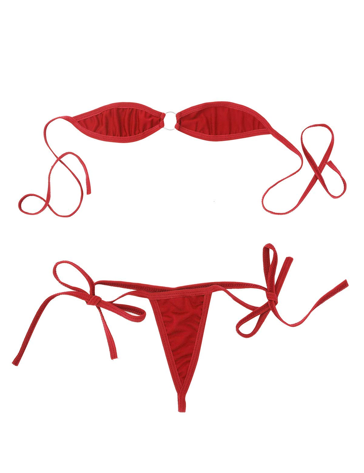Women's Micro Bikini Set | Adjustable Tie-Up Two Piece Swimwear | Soft Stretch Minimal Coverage Bikini-image-1