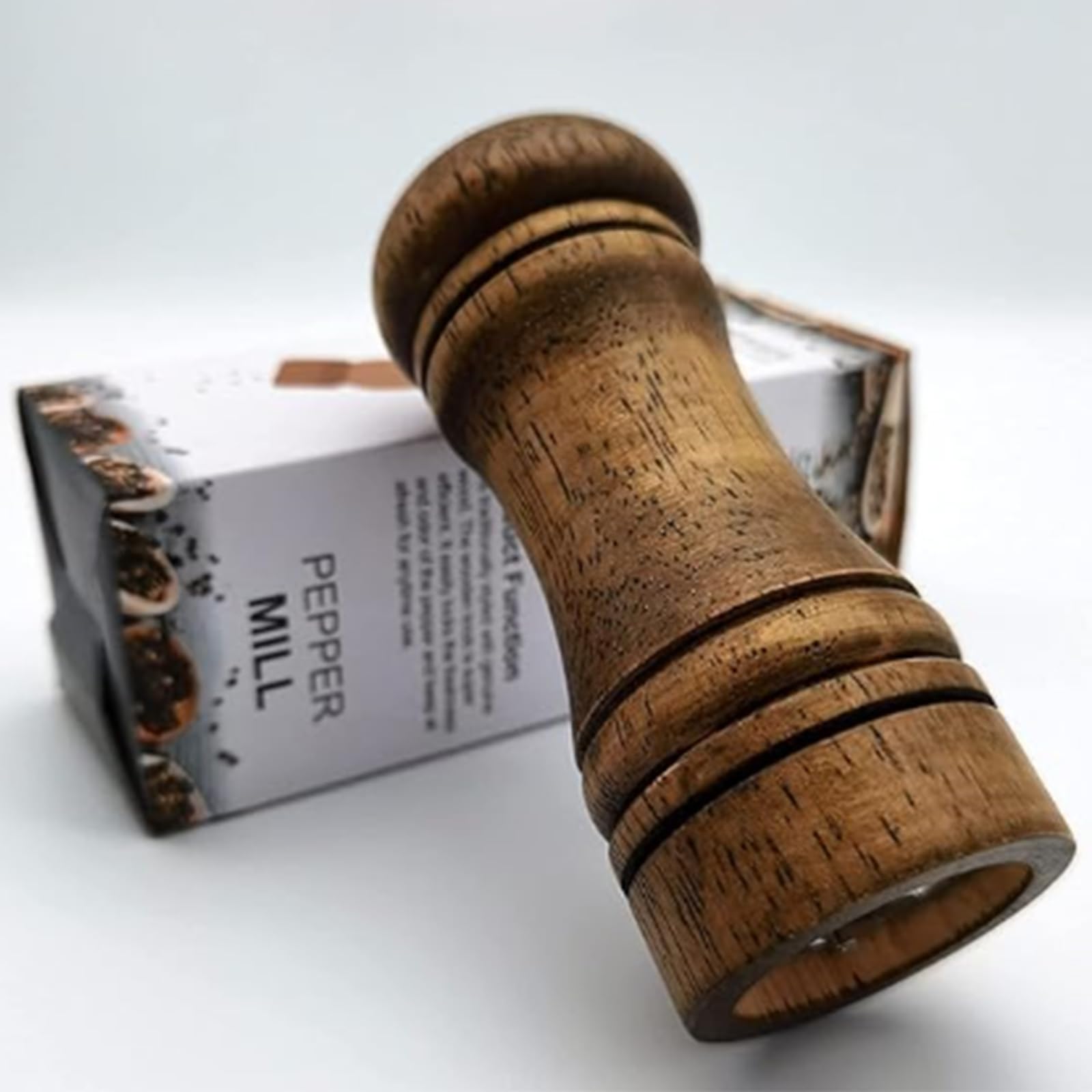 Wooden Pepper Salt Mill Adjustable Ceramic Mill Hand-Operated Spice Grinders for Home Kitchen Use