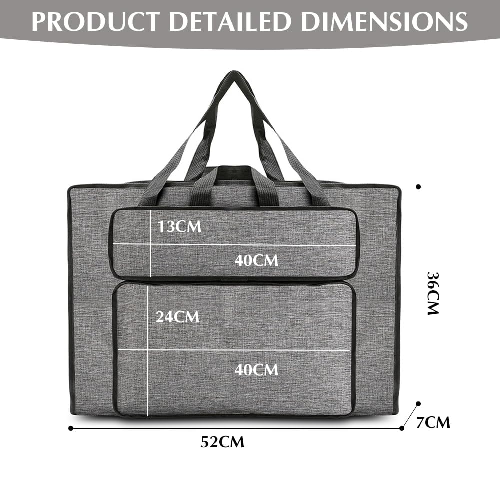 CEWROM A3 Zeichentasche, wasserdichte Transporttasche für Zeichenplatte & Skizzen – Tragbare Kunst-Portfolio-Tragetasche für Kinder & Künstler – Zeichenbrett Tasche, Künstlermappe, Kunsttasche