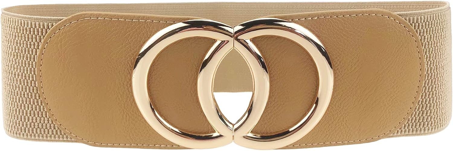 Swtddy Women's Elastic Wide Stretchy Waist Cinch Belt Waistband For Dresses - Image 2