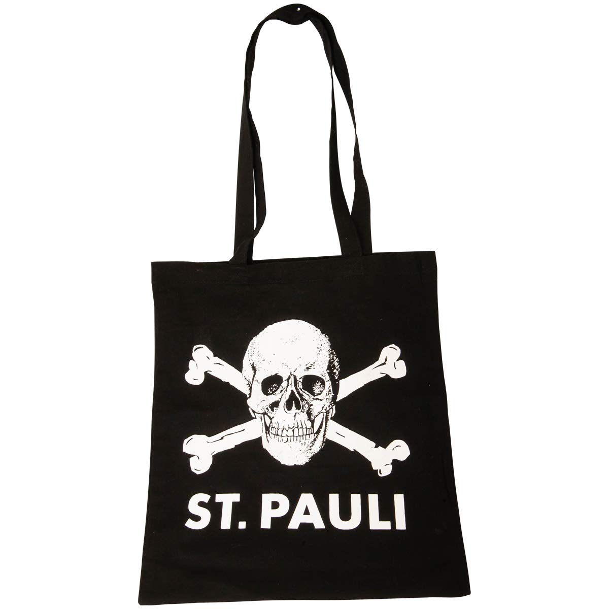 FC St. Pauli Einkaufsset Stoffbeutel Bio Einkaufstasche Recycling Schlüsselanhänger Einkaufschip Schwarz + Fanergy Traubenzucker