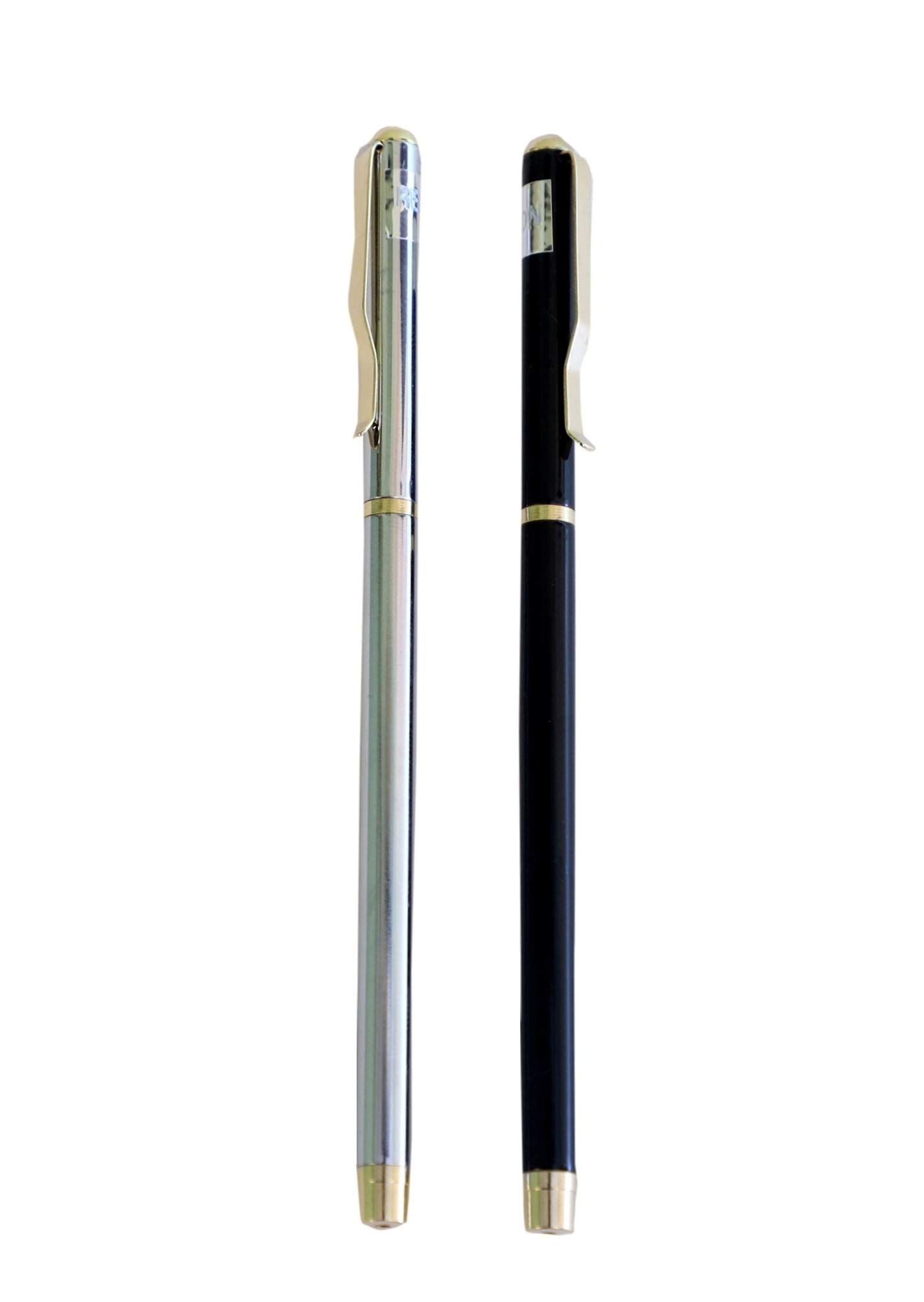 Relation™ Aquarius Metallic Super Slim Ball Pens (Set of 2)