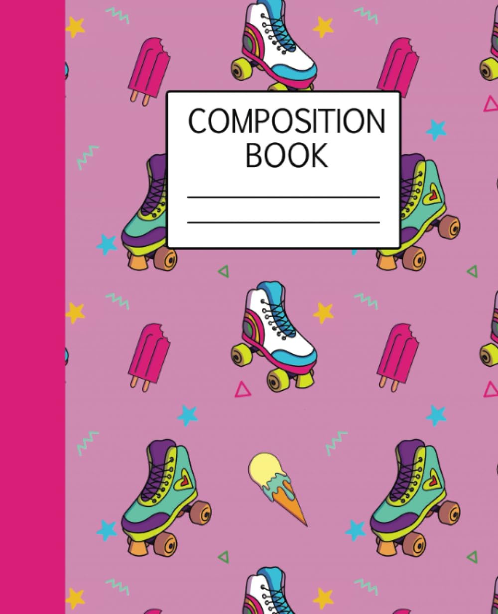 Fun Roller Skate Composition Wide Ruled Composition Notebook