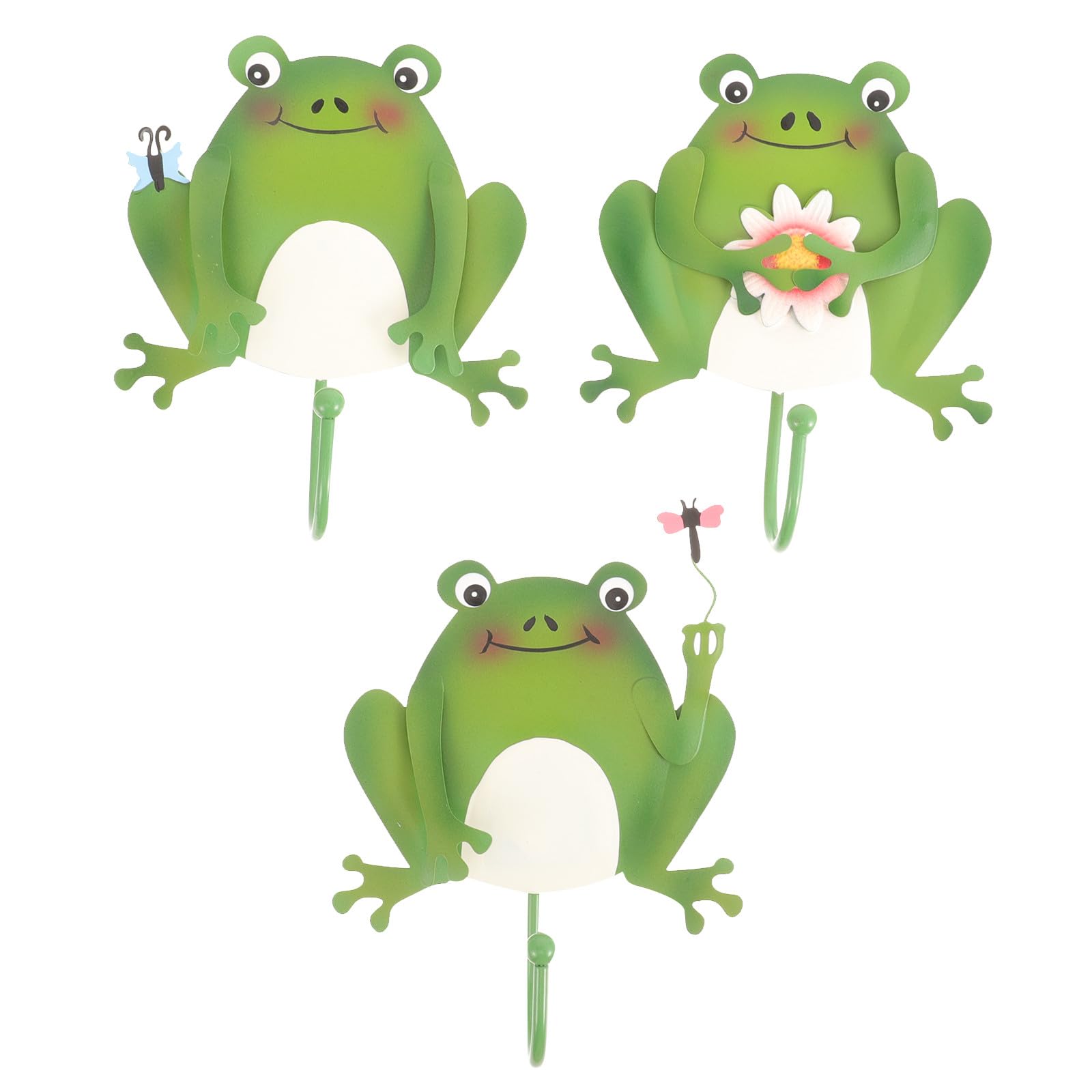 Crochets muraux grenouille en fer patère de rangement pour clés et torchons cuisine