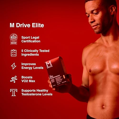 Miniatura 3 de Potenciador de testosterona Mdrive Elite, con cordyceps, fenogreco y KSM 66, 90 unidades