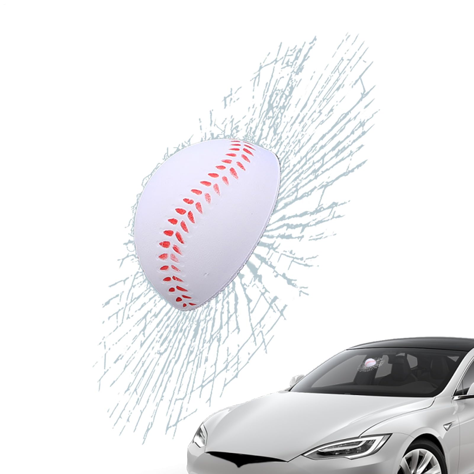 2 Pack Prank Autocollant Verre Brisé, Farce Et Attrape pour Voiture, Objet Prank Fenêtre Frappe Balle 3D, Farce Et Attrape Adulte pour Véhicules, Accessoire De Fenêtre De Voiture