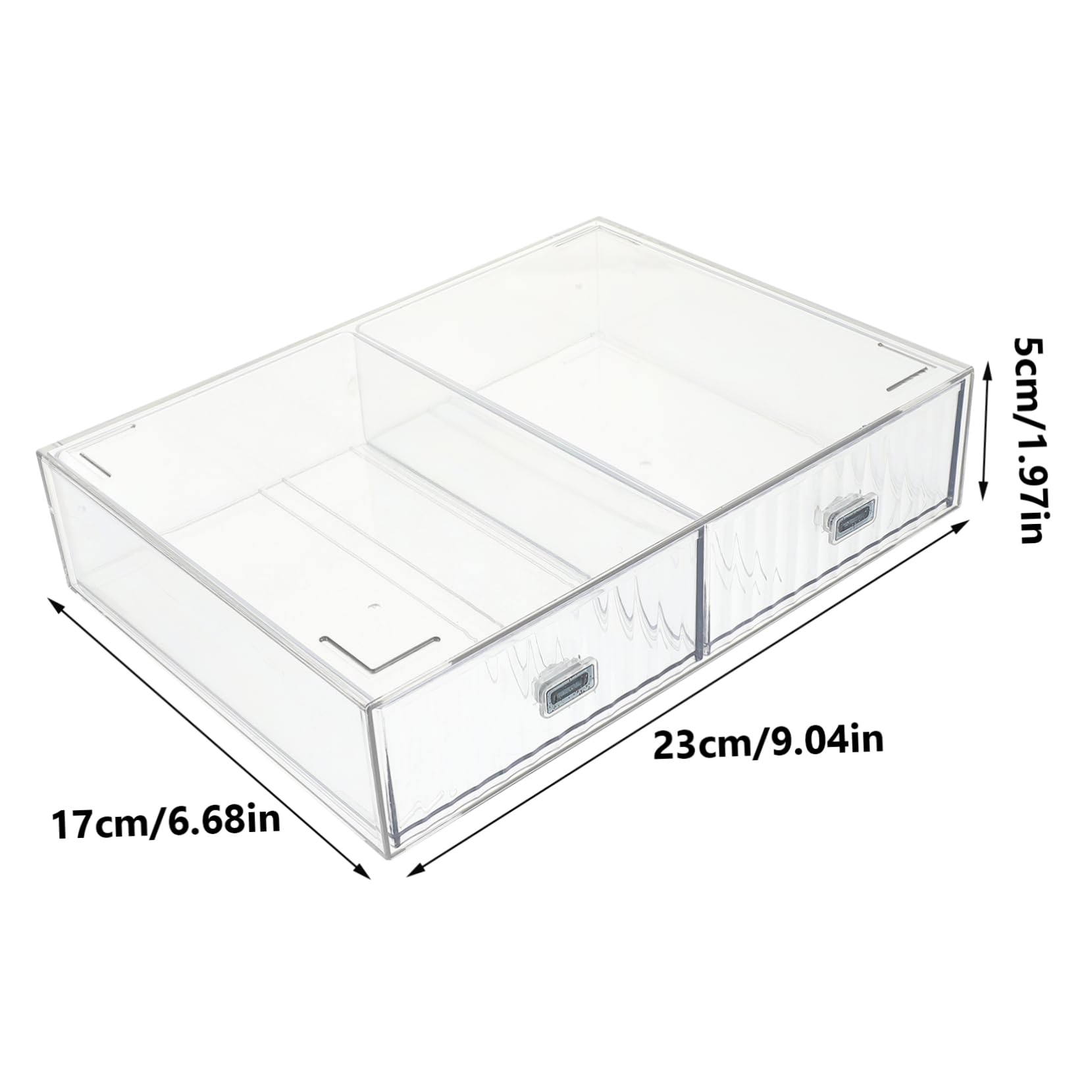 HOMSFOU Transparent Stackable Desk Organizer with Drawers Plastic Storage Box for Office Supplies Easy to Clean and Organize for Home and Dorm Use