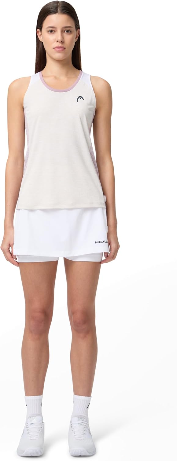 HEAD Women’s Play Tech Tank Top – Sporty Performance Tennis Tank with Breathable Mesh Panels