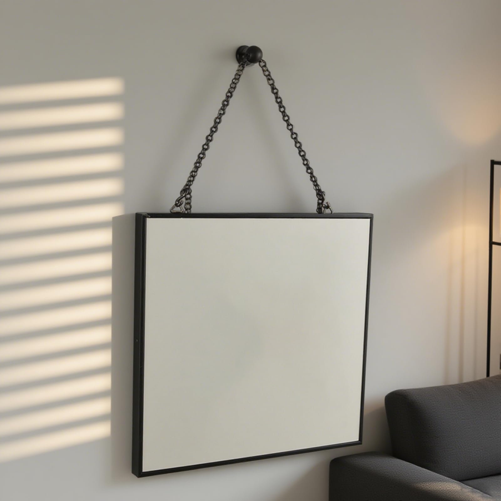 Bilderschienen-Aufhängesystem, Bilderaufhängekette mit Haken, Gold/Schwarz/Antikbronze Spiegelaufhängung, verstellbare Wandhalterung für Kunstwerke, Werbetafeln (Schwarz)