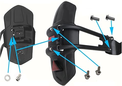 Miniatura 3 de Guardabarros de motocicleta Powersports Guardabarros de rueda trasera de motocicleta, protección contra salpicaduras es aplicable para BM-&W F900R