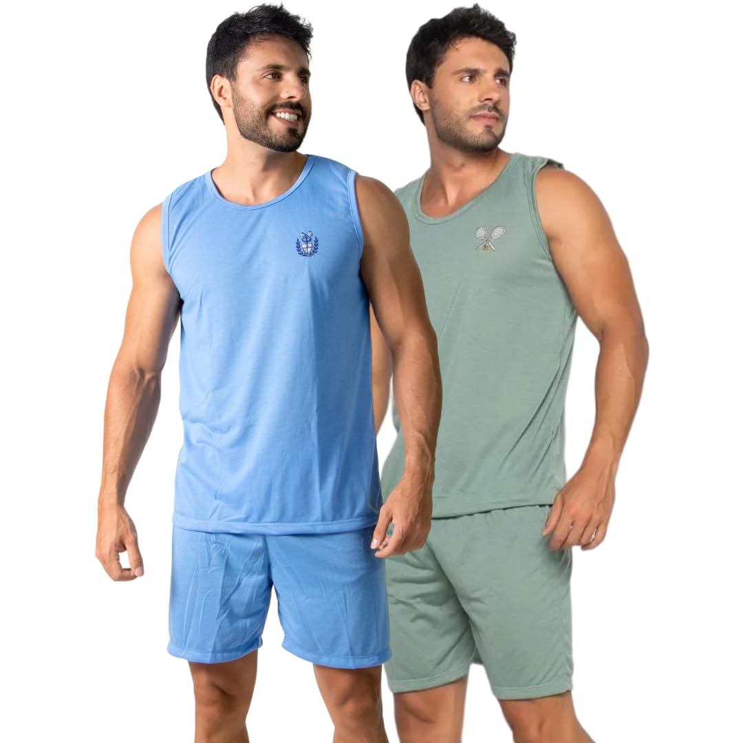 KIT 2 Pijamas Regata Masculino Curto Fechado Conforto Casual Inverno em promoção! Veja a oferta e mais achadinhos de Moda íntima 8 Hoje é o melhor dia para comprar KIT 2 Pijamas Regata Masculino Curto Fechado Conforto Casual Inverno com aquele preço maroto! Promoção! Aproveite a oferta! 8