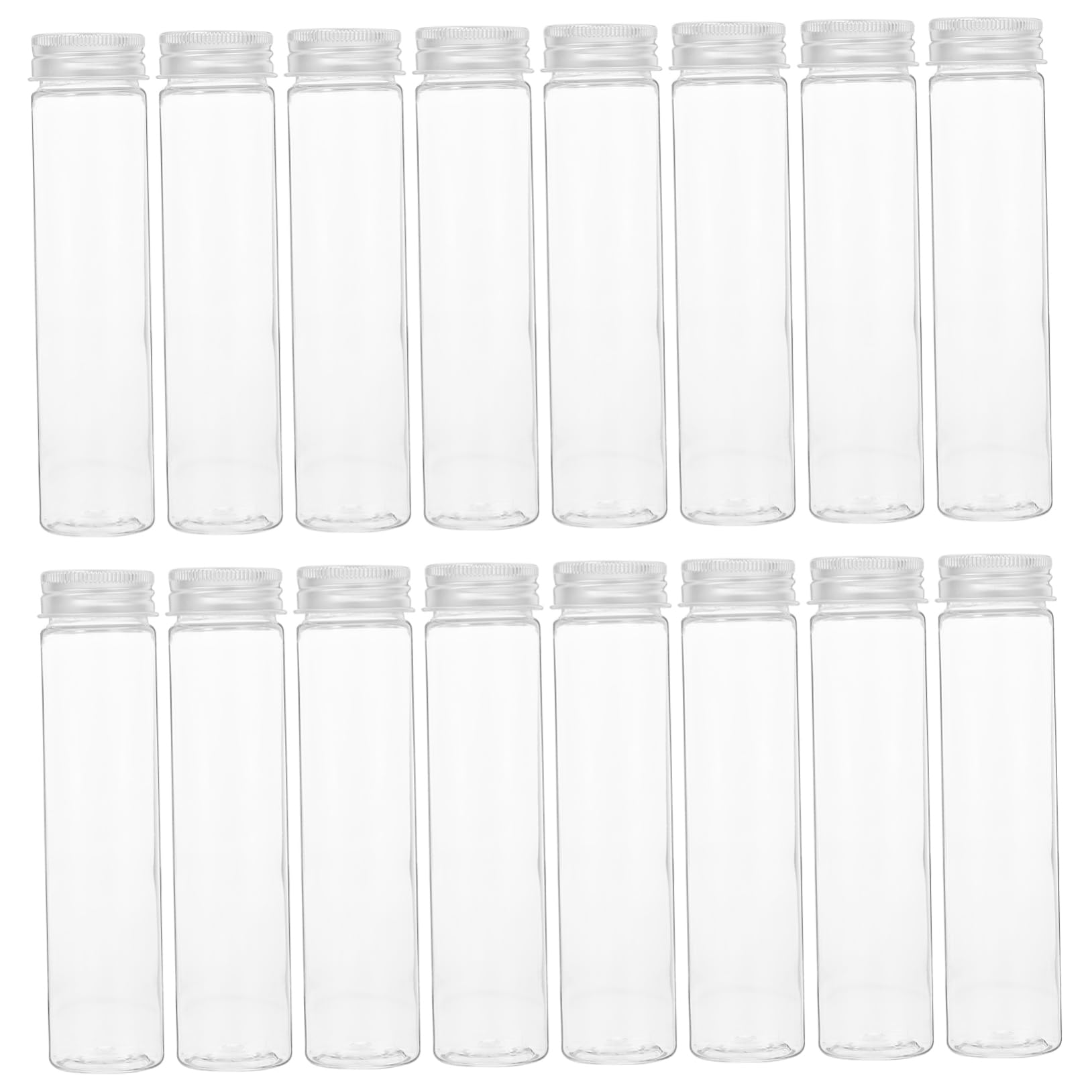 Unomor 16ct Plastic Vials Screw Caps 110ml 151 Tubes Leakproof for Chemistry Pharma Experiments