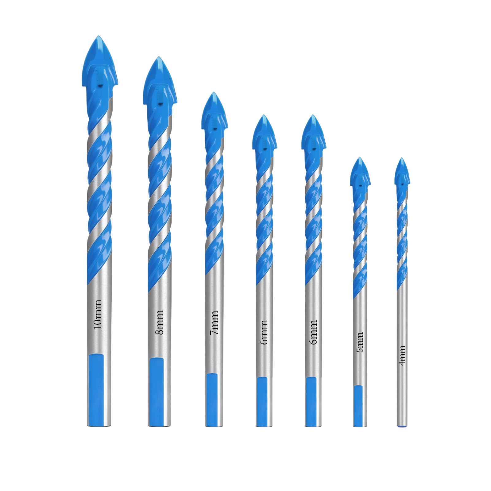 HPMAISON Concrete & Masonry Drill Bit Set, 7Pcs Four Cutting Edges Multi-Function Drill Bit - Image 2
