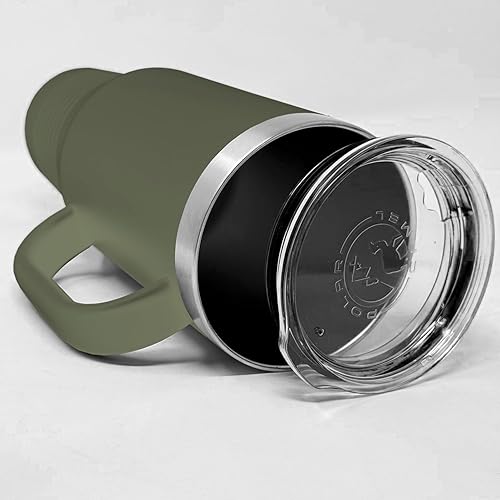 Vista 143 de LaserGram 15oz Vacuum Insulated Coffee Mug, Ankh, Personalized Engraving Included (Orange)