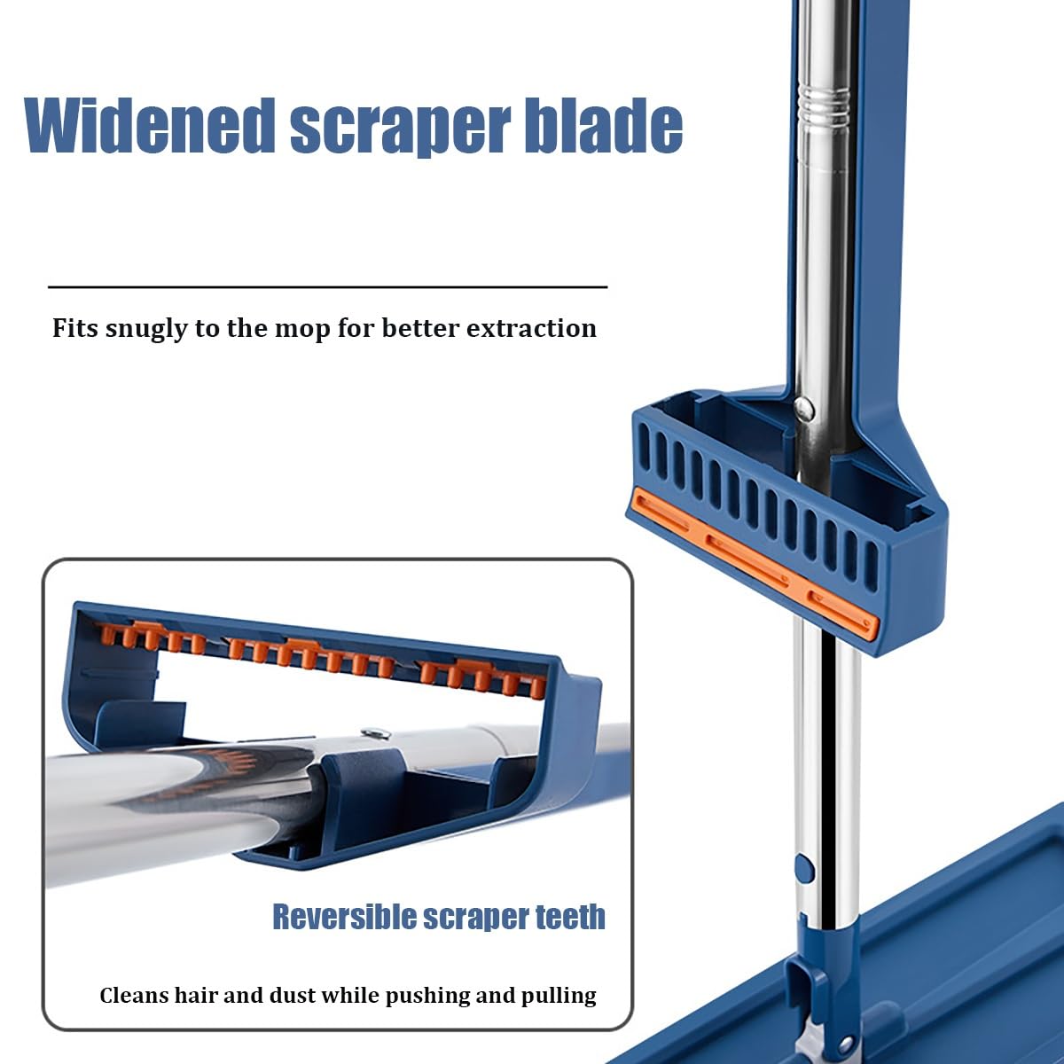 Mopa plana giratoria de 360° para limpieza en seco y húmedo, ideal para suelos laminados y azulejos, juego de 4 piezas