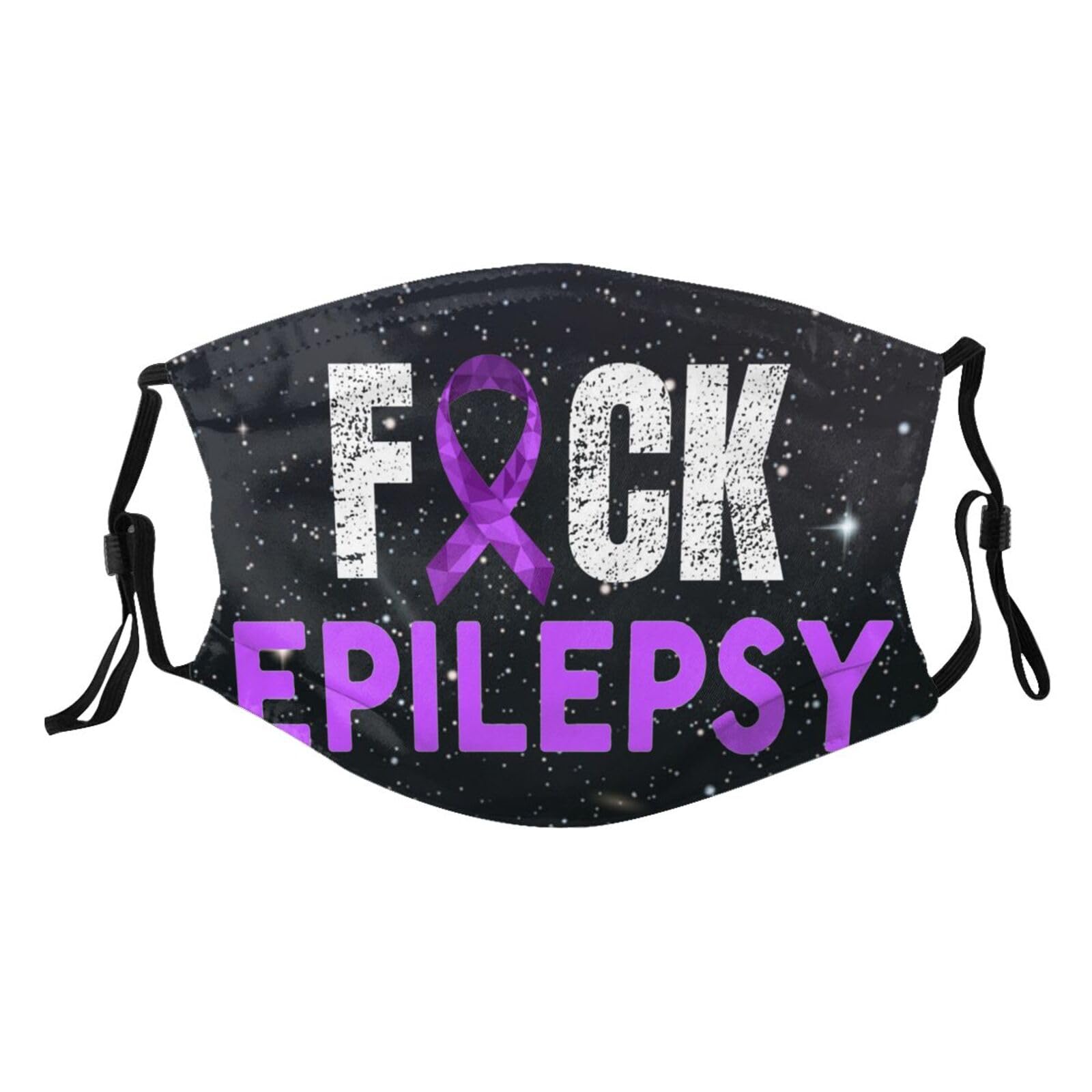 Fuck Epilepsy Purple Ribbon Adult Dust Mask Adjustable Dust Face with 2 Filter81
