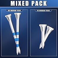 Vista 5 de CHAHMPKEY Premium 3-Prong Plastic Golf Tees 3-1/4" 120 or 100 Pack- 40% Reduced Ball Contact with High Stability and Long Distance Performance Golf