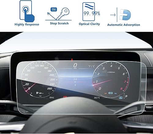 Miniatura 2 de LFOTPP Protector de pantalla de medidor digital para 2021 2022 B enz Clase C W206 2022 C300 Navegación de vidrio 9H Dureza 9H Panel de instrumentos